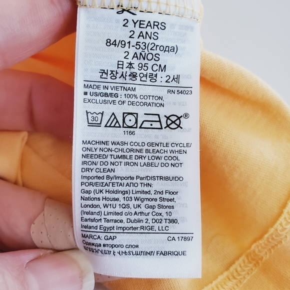 K1197 * Baby Gap Girls Solid Knit Skort Yellow Size 2 Yrs - Picture 5 of 7